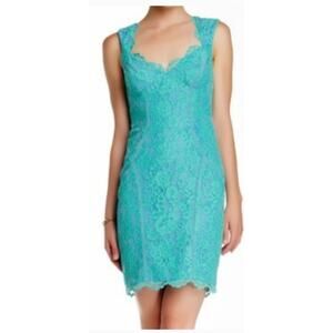 NWT Nicole Miller Full Lace Corset Fitted Silhouette Cocktail Dress, 8